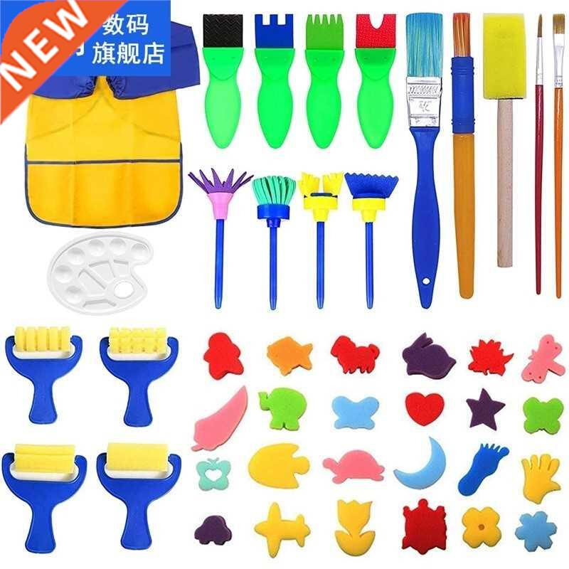 Sponge Paint Brushes Kits, 43 Pcs Kids Painting Brushes Draw