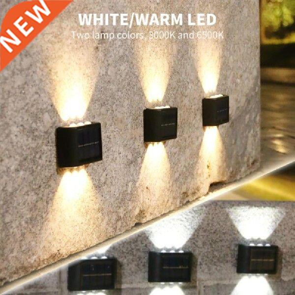 4/6LED Solar Wall Light UP And Down Illuminate Outdoor