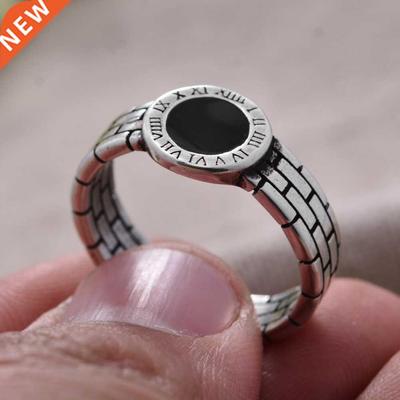 2022 New Arrival 30% Silver Plated Fashion Black Resin Roman