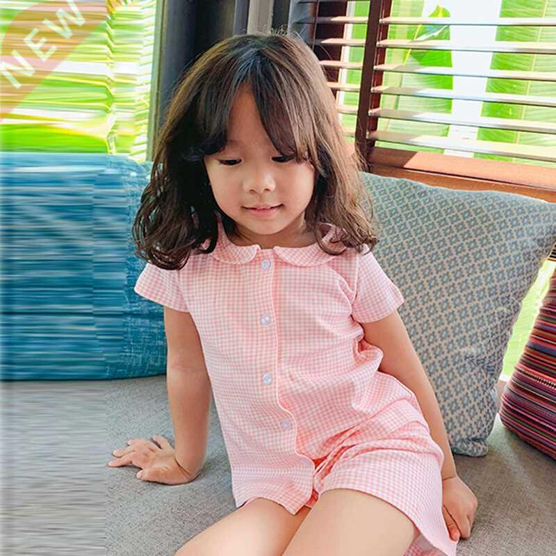 2 Colors Girl's Turndown Collar Pajama Sets.Toddler Kid&lsqu