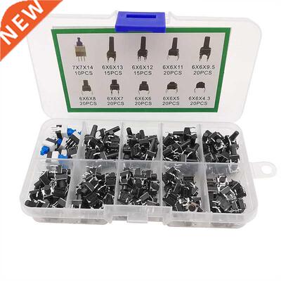 10 Type 6x6 Tact Switch Tactile Push Button Switch Kit Heigh