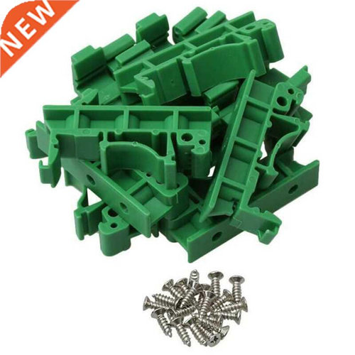 10Pcs DRG-01 PCB Mounting Brackets Screws Green for DIN 35 M