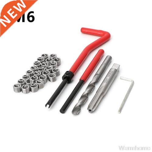 30Pcs M6 Thread Repair Insert Kit Auto Repair Hand Tool Set