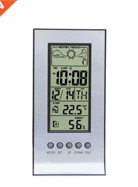 Indoor Weather Thermometer Station Daily Clock Snooze Foreca