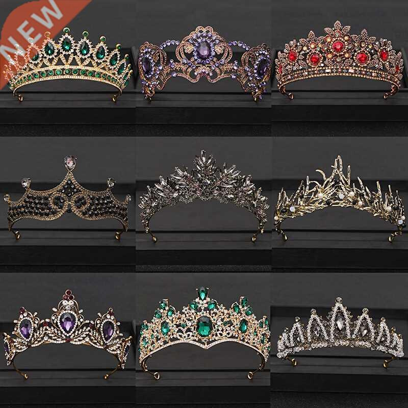 Vintage Boque Queen Tia Wedding Crown Bridal Diadem Gold
