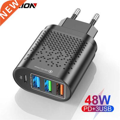 4 Port USB-C Charger 48W USB Charging For iPhone 12 Pro Max