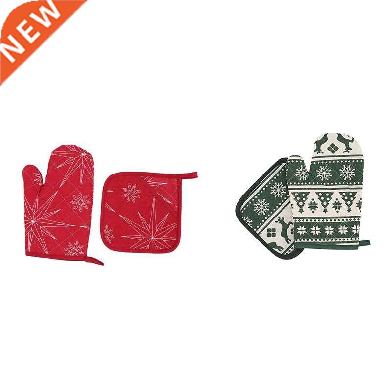 Christmas Microwave Oven Gloves Hook Design Easy Accept