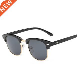 Men's Sunglasses UV400 Fashion Semi Rimless Frame Vintage Br