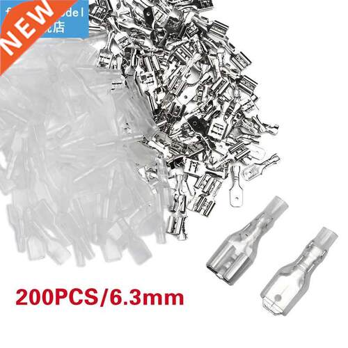 200Pcs 6.3mm Insulated Electrical Wire Crimp Terminal Spe