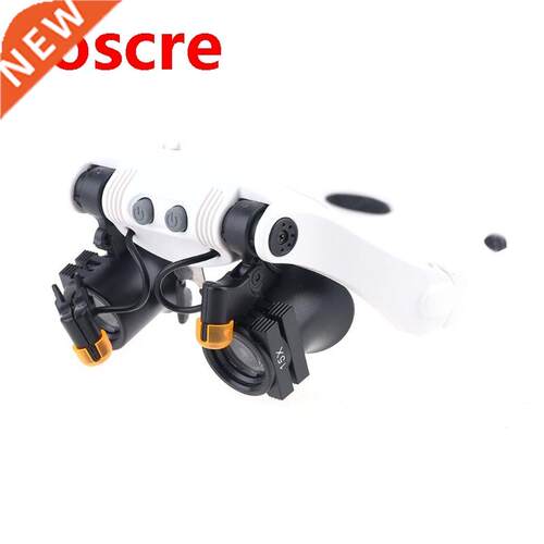 35ED Led Light Lamp Double Eye Glasses Loupe Lens Glasses Ma