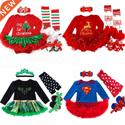 Fashion My First Christmas Baby Girl Clothes Newborn Cartton