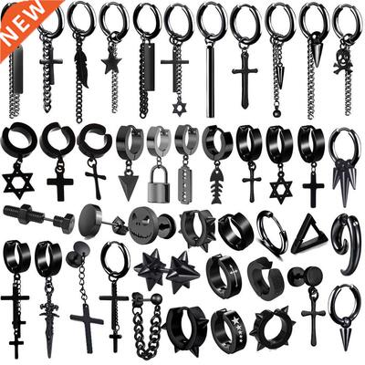 New Popular 1Pair Stainless Steel Ear Stud/Ear Clip Dangle E