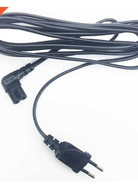 15ft 5M Angled EU Euro AC power cable cord lead EU 2-prong t