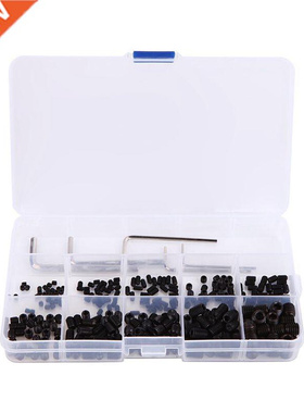 300pcs M3 M4 M5 M6 M8 Hex Head Socket Hex Grub Screw Assortm