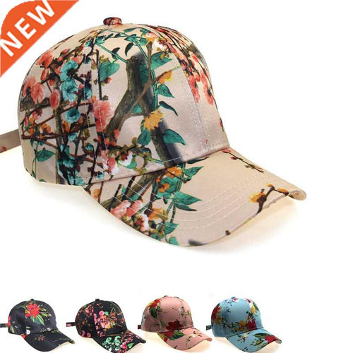 New Fashion 3D Flower Printed Baseball Caps Womens Outdoor T