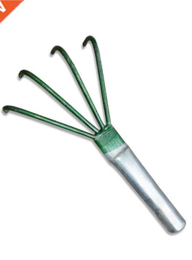 Durable Four-tooth Rake Gifts Carbon Steel Handle for Pickin