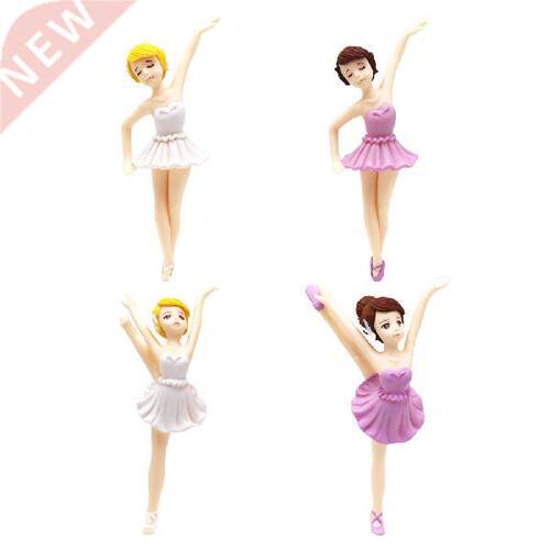 4Pcs Party Favor Cake Topper Cake Decor Ornament Ballerina