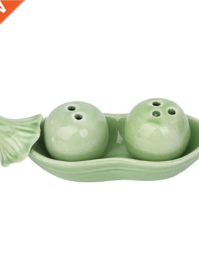 Unique Design Seasoning Can Two Peas in Pod Ceramic Salt Pep