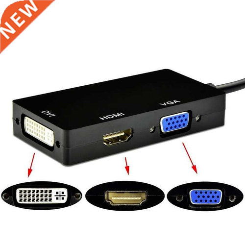 3 In 1 DisplayPort DP To HDMI-compatible DVI VGA Adapter Cab