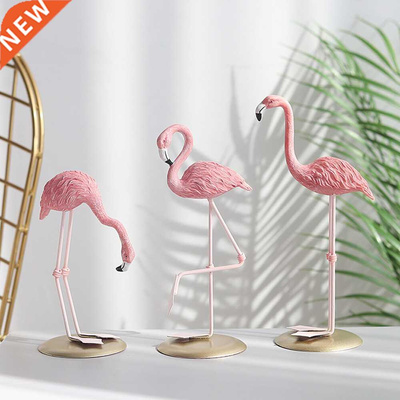 Nordic Style Flamingo Figurine Fairy Garden Livingroom Offi
