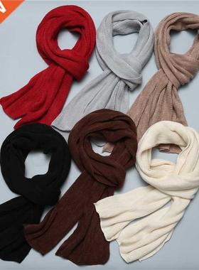 Man scarves knitted winter scarf warm cashmere like women sh