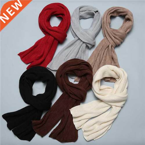 Man scarves knitted winter scarf warm cashmere like women sh