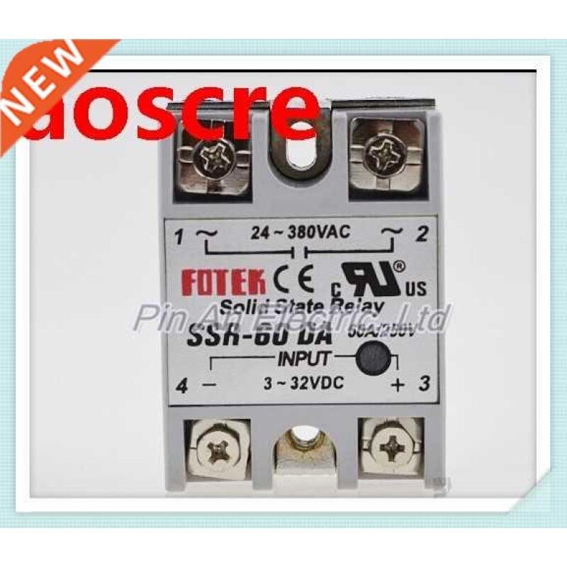 1 PCS Solid State Relay SSR-60DA 60A -2VDC/24-80VAC SSR6