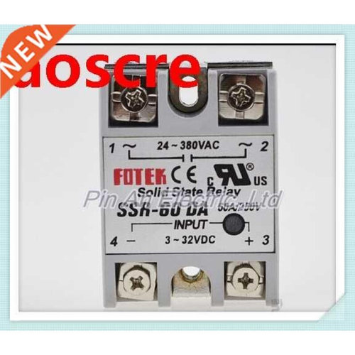 1 PCS Solid State Relay SSR-60DA 60A -2VDC/24-80VAC SSR6