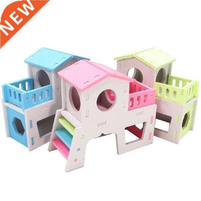 Hamster Hideout House Double Layer Funny Hamster Cage Nest