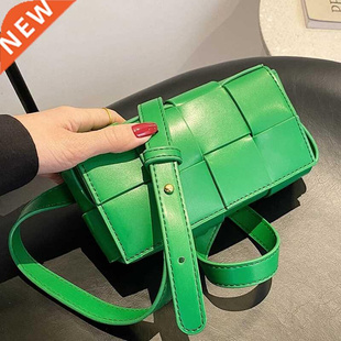 Leather Woven Small Waist Bags For Women Luxury Brand Bag Lu