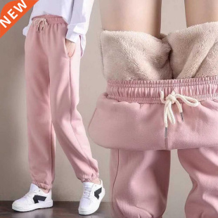 2022 Winter Women Long Pants Thick Plush Fleece Warm Legging