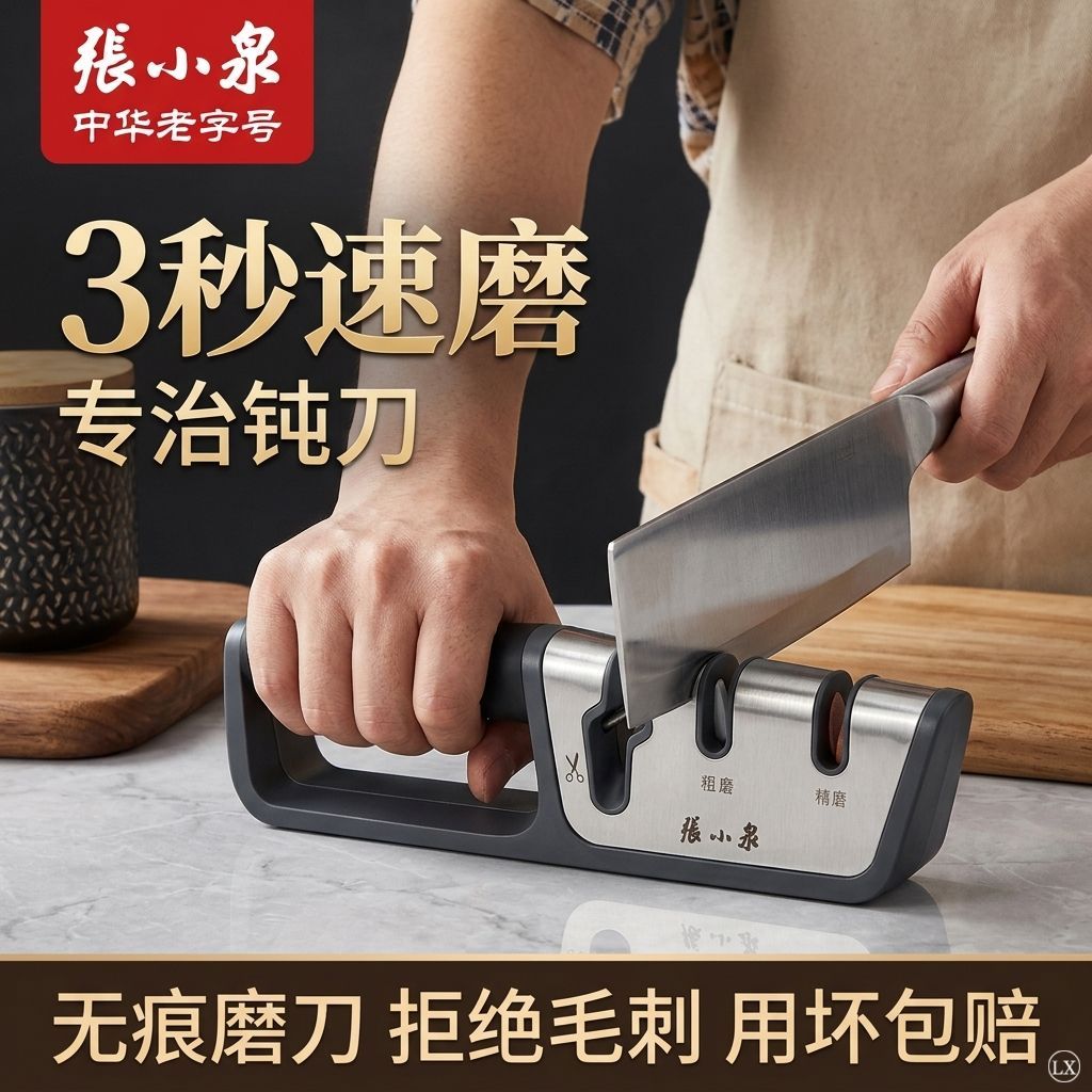 张小泉磨刀神器专业磨菜刀剪刀石
