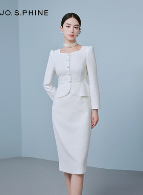 朗姿/MOJO AVENUE莫佐法式优雅假两件气质连衣裙2025年新款