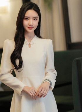 朗姿/MOJO AVENUE莫佐国风新中式盘扣连衣裙2024年新款领证