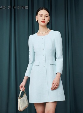 【舒心】MOJO AVENUE莫佐2025秋新款气质香风连衣裙女优