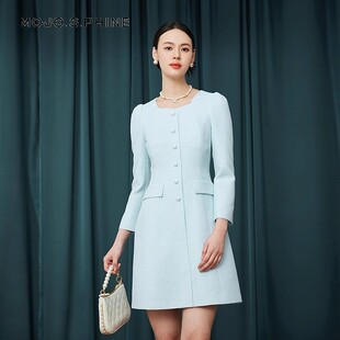 【舒心】MOJO AVENUE莫佐2025秋新款气质香风连衣裙女优