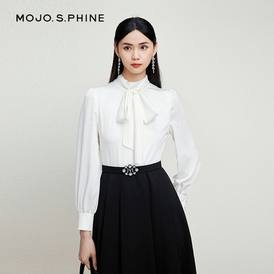 MOJO AVENUE莫佐法式垂坠感雪纺假两件连衣裙透气舒适长