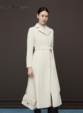 朗姿/MOJO AVENUE莫佐2025冬新款静奢老钱风羊绒大衣女秋冬