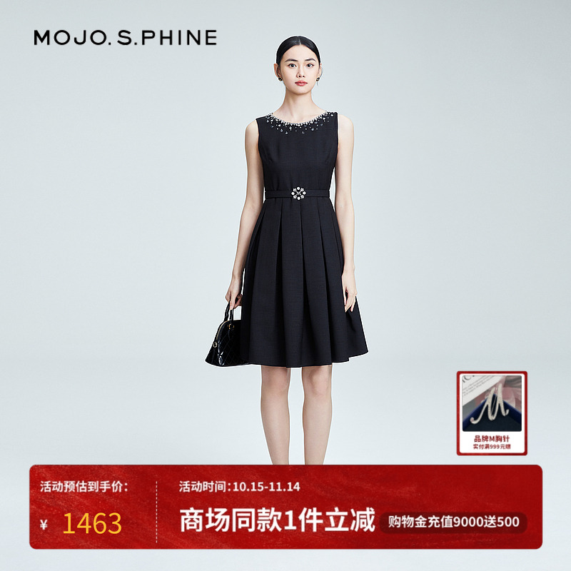 MOJO浪漫优雅无袖连衣裙