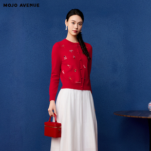 2025年新款 AVENUE莫佐精致简约针织开衫 舒适亲肤百搭上 MOJO 朗姿