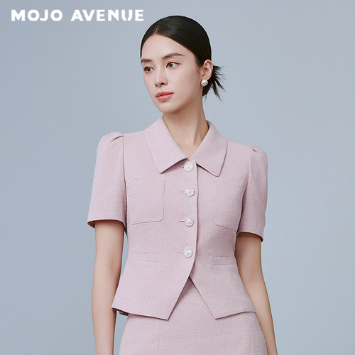 朗姿/MOJO AVENUE莫佐简约时尚千金小香风短外套2025新款优