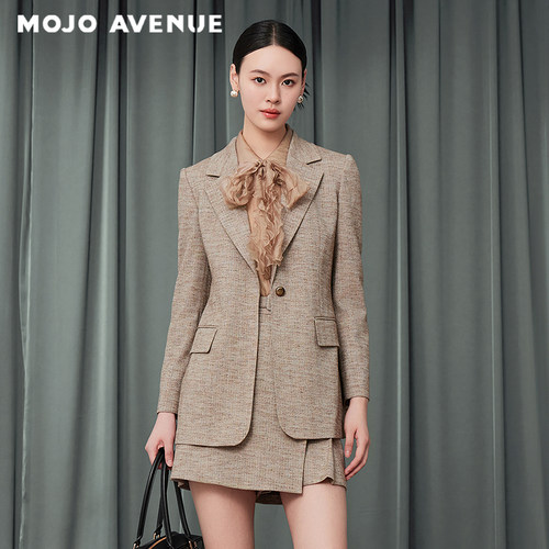 朗姿/MOJO AVENUE莫佐2025秋新款质感西装女利落职场大女主