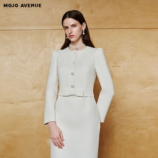 朗姿/MOJO春季新品2026小香风优雅连衣裙女职场通勤修身包臀裙