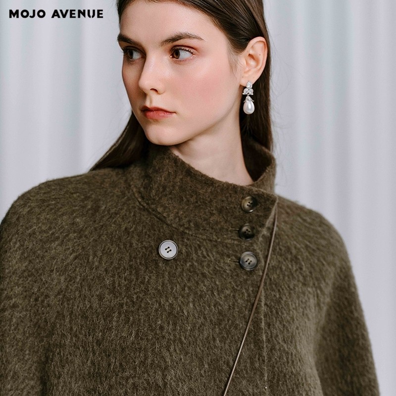 朗姿/MOJO AVENUE莫佐高智感气质羊毛大衣女秋冬烟管领时髦通勤中,女装/女士精品,毛呢外套,淘宝优惠券,粉丝福利购,淘宝优惠卷
