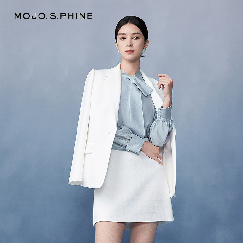 MOJO莫佐高级感干练西装外套2025年早春新款优雅气质修身通勤上衣