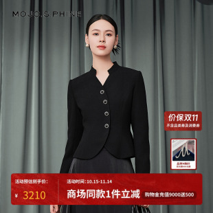 MOJO莫佐2025秋新款 羊毛短外套女精致干练设计感收腰夹克 新中式
