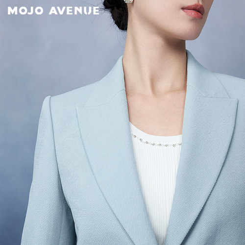 【舒心】MOJO AVENUE莫佐西装春秋复古戗驳领垫肩廓形