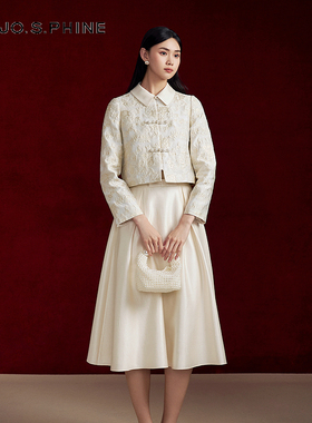 朗姿/MOJO AVENUE莫佐新中式截短小翻领夹克外套2024年盘扣