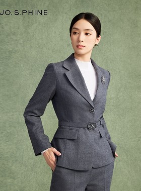 朗姿/MOJO AVENUE莫佐格雷系X蜂腰西装外套2024年新款秋冬羊毛