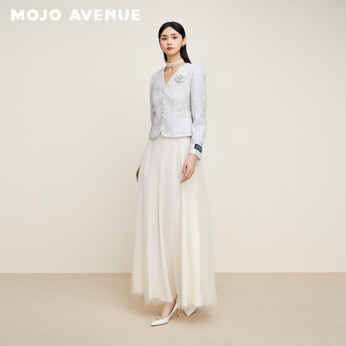MOJO莫佐炫彩珐琅呢香风短外套